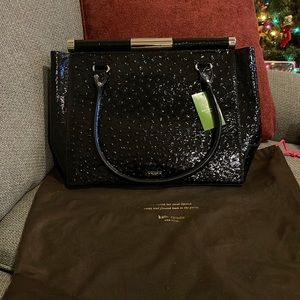 Kate Spade Constance Knightsbridge Ostrich Black Tote. BNWT